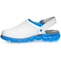 Berufsschuhe Clog Dynamic 7312 Abeba Weiß/Blau Gr. 45 von ABEBA