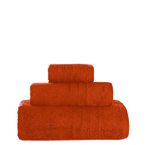 ABECE CASA - Handtuch Ihome Omega 100 x 150 17-Mandarine von ABECE CASA