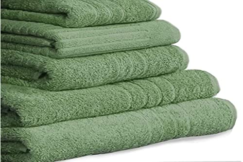 ABECE CASA Omega Handtuch, 700 g/m², ägyptische Baumwolle, Moos, Dusche, 70 x 140 cm von ABECE CASA