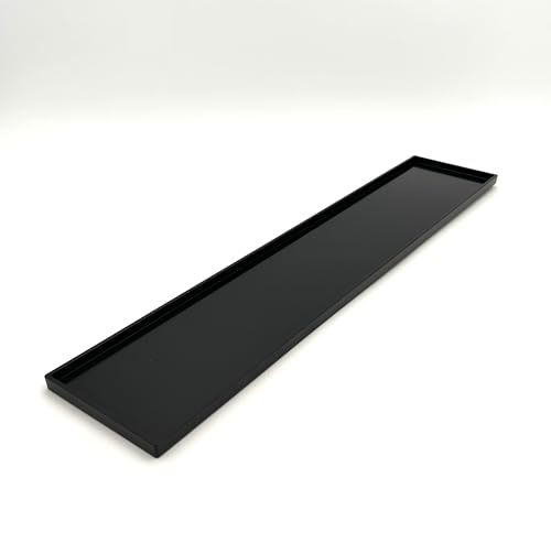 ABEL DESIGN, Gebäck-Tablett, 50 x 10 x 1 cm, Ständer für Kuchen und Finger Food, Dessert-Tablett, Polyurethan, schwarz, hergestellt in Italien von ABEL DESIGN