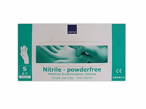 Abena Handschuhe Nitril Gr. S weiß, texturiert,100St von ABENA