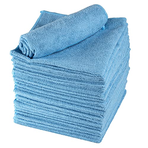 ABENA Blaue Mikrofasertücher | 40 x 40 cm | 20 Stück | Mehrzweck-Reinigungstücher | Brillenputztuch | Geschirrtücher | General Duster von ABENA
