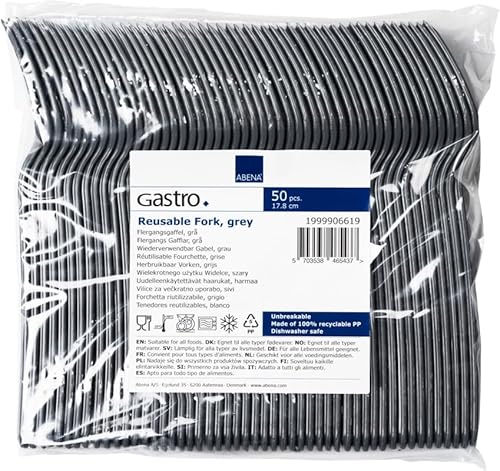 Abena Gastro wiederverwendbare Kunststoffgabeln | 17 cm | 50 Stück | anthrazitfarbene Kunststoffgabeln | spülmaschinenfest | mikrowellengeeignete robuste Gabeln | perfekt für gesellschaftliche Abena Gastro wiederverwendbare Kunststoffgabeln | 17 cm | 50 Stück | anthrazitfarbene Kunststoffgabeln | spülmaschinenfest | mikrowellengeeignete robuste Gabeln | perfekt für gesellschaftliche von ABENA