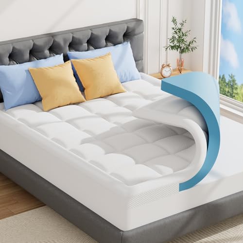 ABENE Matratzen Topper 180x200cm H3 Gel Memory Schaum Topper mit Waschbar Bambusfaser Bezug, 7cm Höhe Matratzentopper für Boxspringbett Komfortschaum Atmungsaktiv Druckverteilung(180cmx200cm, Weiß) ABENE Matratzen Topper 180x200cm H3 Gel Memory Schaum Topper mit Waschbar Bambusfaser Bezug, 7cm Höhe Matratzentopper für Boxspringbett Komfortschaum Atmungsaktiv Druckverteilung(180cmx200cm, Weiß) von ABENE