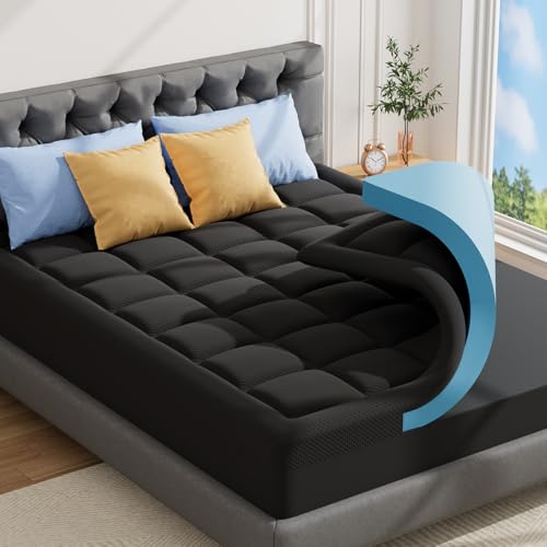 ABENE Matratzen Topper 180x200cm H3 Gel Memory Schaum Topper mit Waschbar Bambusfaser Bezug, 7cm Höhe Matratzentopper für Boxspringbett Komfortschaum Atmungsaktiv Druckverteilung(180cmx200cm, Schwarz) ABENE Matratzen Topper 180x200cm H3 Gel Memory Schaum Topper mit Waschbar Bambusfaser Bezug, 7cm Höhe Matratzentopper für Boxspringbett Komfortschaum Atmungsaktiv Druckverteilung(180cmx200cm, Schwarz) von ABENE