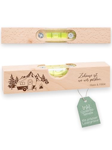 Abenteuernah Wasserwaage als Vatertagsgeschenk, Geschenke für Männer, Papa Geschenk, 40. Geburtstag Mann, der ideale Begleiter für Handwerker und Heimwerker (Zuhause ist) von ABENTEUERNAH