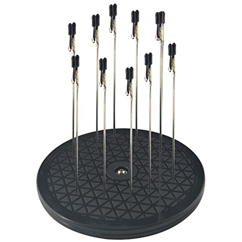 ABEST 7.5"Drehbarer Schwerlast-Halter rund mit 10 Stück Krokodilklemmen Sticks Hobby Modeling DIY Card Photo Memo von ABEST