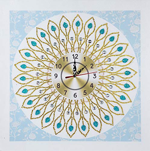 Diamant-Gemälde DIY 5D Special Shape Strass ABEUTY Red Mandala Floral Blumen Teil-Bohrer Kristall Diamant Kunst Kits Clock von ABEUTY