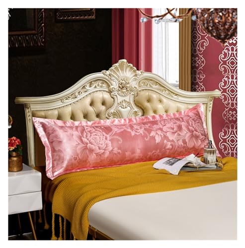 Silk Pillowcase Kissenbezug, 1,2 / 1,5 / 1,8 m lang, Jacquard-Satin, luxuriöser europäischer Retro-Kissenbezug, für Hochzeit / Paar, lang (11,48 x 180 cm) von ABFJHFK