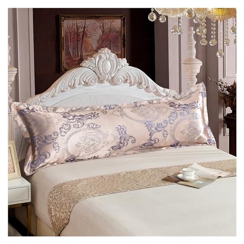 Silk Pillowcase Kissenbezug, 1,2 / 1,5 / 1,8 m lang, Jacquard-Satin, luxuriöser europäischer Retro-Kissenbezug, für Hochzeit / Paar, lang (15,48 x 180 cm) von ABFJHFK