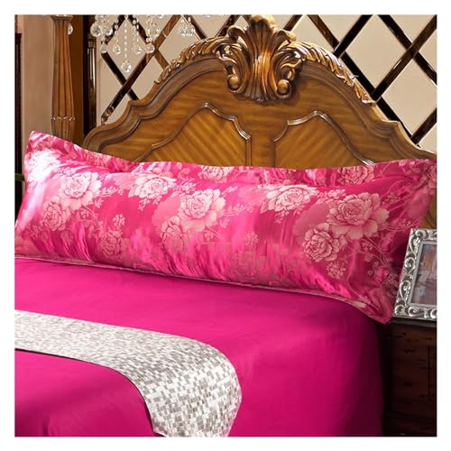 Silk Pillowcase Kissenbezug, 1,2 / 1,5 / 1,8 m lang, Jacquard-Satin, luxuriöser europäischer Retro-Kissenbezug, für Hochzeit / Paar, lang (5,48 x 120 cm) von ABFJHFK