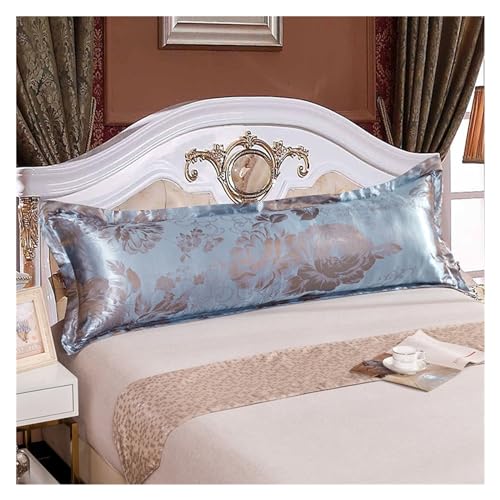 Silk Pillowcase Kissenbezug, 1,2 / 1,5 / 1,8 m lang, Jacquard-Satin, luxuriöser europäischer Retro-Kissenbezug, für Hochzeit / Paar (13,48 x 180 cm) von ABFJHFK