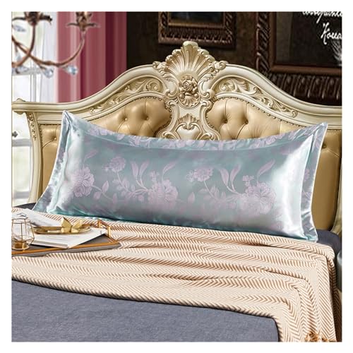 Silk Pillowcase Kissenbezug, 1,2 / 1,5 / 1,8 m lang, Jacquard-Satin, luxuriöser europäischer Retro-Kissenbezug, für Hochzeit / Paar (19,48 x 180 cm) von ABFJHFK