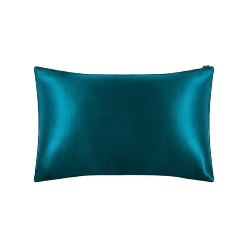 Silk Pillowcase Kissenbezug, Seide, luxuriös, weiß, 50 x 70 cm, King Queen lang, 1 Stück (Dark Teal, 40 x 90 cm) von ABFJHFK