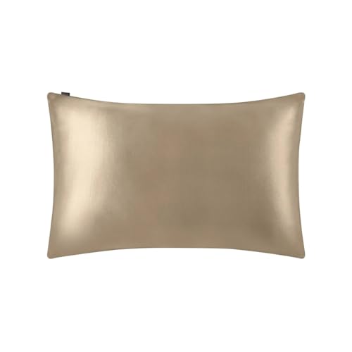 Silk Pillowcase Kissenbezug aus Seide, Beauty Luxury, weiß, 50 x 70 cm, Kingsize, lang, 1 Stück (Taupe, 40 x 60 cm) von ABFJHFK