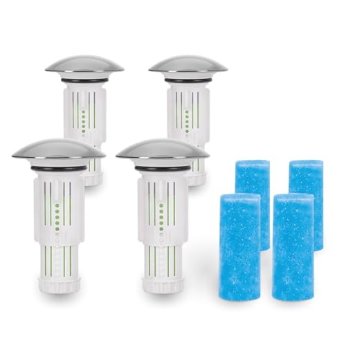 Abflussfee Waschbecken Abflussstopfen inklusive 8 Reinigungssteine| Reinigungssteine für Abflüsse jeder Art, Abflussreiniger | Duft-Aroma 4 Meeresbrise & 4 Apfel-Zitrone Abflussfee Waschbecken Abflussstopfen inklusive 8 Reinigungssteine| Reinigungssteine für Abflüsse jeder Art, Abflussreiniger | Duft-Aroma 4 Meeresbrise & 4 Apfel-Zitrone von ABFLUSS-FEE