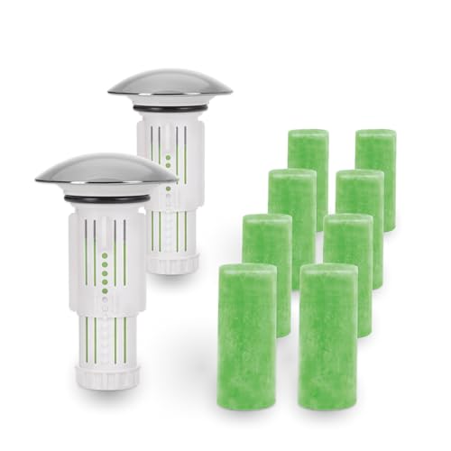 Waschbecken Abflussstopfen inklusive 10 Reinigungssteine| Reinigungssteine für Abflüsse jeder Art, Abflussreiniger | Duft Apfel-Zitrone Waschbecken Abflussstopfen inklusive 10 Reinigungssteine| Reinigungssteine für Abflüsse jeder Art, Abflussreiniger | Duft Apfel-Zitrone von ABFLUSS-FEE