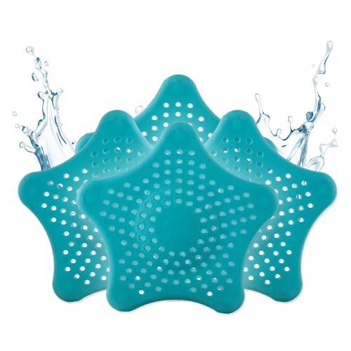 ABFLUSSHELD Universal Abflusssieb Silikon - 3+1 Gratis Haarsieb - Duschsieb mit Haarfänger - Premium Kitchen Sink Strainer - Abfluss Sieb für Dusche, Waschbecken, Badewanne und Küche von ABFLUSSHELD