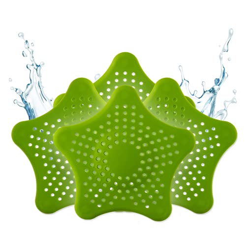 ABFLUSSHELD Universal Abflusssieb Silikon - 3+1 Gratis Haarsieb - Duschsieb mit Haarfänger - Premium Kitchen Sink Strainer - Abfluss Sieb für Dusche, Waschbecken, Badewanne und Küche von ABFLUSSHELD
