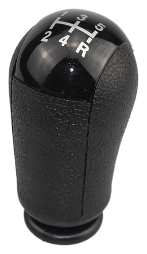 ABHBVGZFZT Auto Schalthebel Kompatibel mit Ford Kompatibel mit Focus Kompatibel mit C-Max Kompatibel mit Mustang 5 6 Gang Schaltgetriebe Schaltknauf Stick Head Shifter Hebelgriff(Black,5 speed) von ABHBVGZFZT