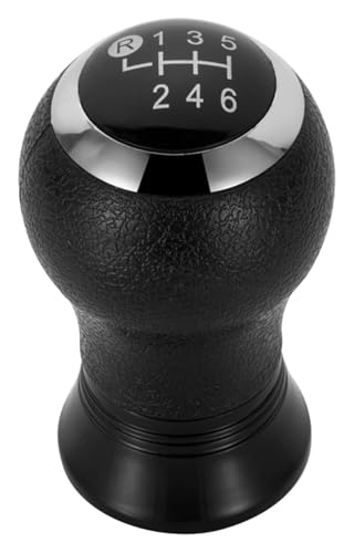 ABHBVGZFZT Auto Schalthebel Kompatibel mit TOYOTA Kompatibel mit AURIS 2005-2011 Auto 5 Geschwindigkeit Manuelle Übertragung Shift Schaltknauf Hebel Stick Kopf Grip Gaitorr(Black 6 Speed) von ABHBVGZFZT