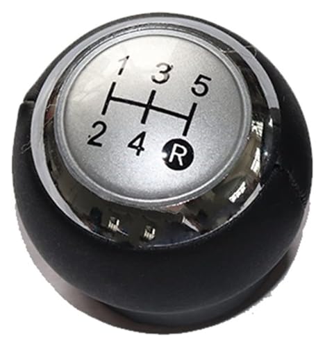 ABHBVGZFZT Auto Schalthebel Kompatibel mit TOYOTA Kompatibel mit AURIS 2007-2011 5 6 Geschwindigkeit Auto Shift Schaltknauf Hebel Gaitor Boot Abdeckung(5 Speed Silver Knob) von ABHBVGZFZT