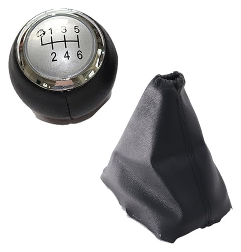 ABHBVGZFZT Auto Schalthebel Kompatibel mit TOYOTA Kompatibel mit AURIS 2007-2011 Auto Schaltknauf Hebel Gaitor Boot Abdeckung(6 Speed Silver Set) von ABHBVGZFZT