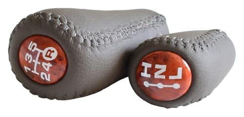 ABHBVGZFZT Auto Schalthebel Kompatibel mit Toyota Kompatibel mit Prado LC120 Kompatibel mit Land Cruiser 2003-2009 Manuelle 5 Gang Schaltknauf Getriebeübertragung(Walnut-set) von ABHBVGZFZT