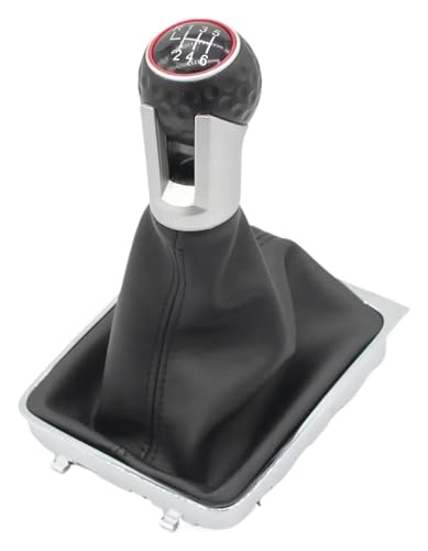 ABHBVGZFZT Auto Schalthebel Kompatibel mit VW Kompatibel mit Golf 7 A7 MK7 GTI GTD 2013-2018 5 6 Geschwindigkeitsstufe Kofferraum LHD Anpassbares Muster(Black Line,6 speed) von ABHBVGZFZT