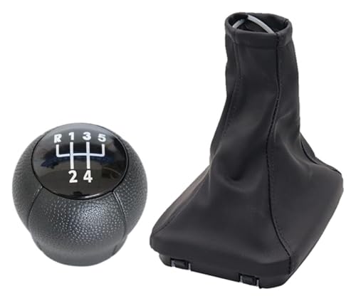 ABHBVGZFZT Auto Schalthebel Kompatibel mit Vauxhall Kompatibel mit Opel Kompatibel mit MERIVA A 2003-2010 Auto Schaltknauf Gaitor Hebel Stick Leder(B Boot Cover) von ABHBVGZFZT