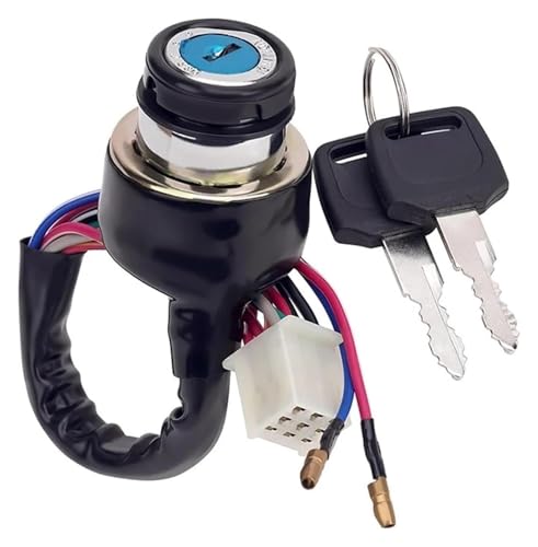Tankdeckel Kraftstoff Zündschalter Für Suz&uki Für AX100 125ccm 150ccm 250ccm 300ccm Motorrad ATV 9-polig Mit 2 Drähten Elektrischer Türschlossstecker Zündschlüsselschalter von ABHBVGZFZT