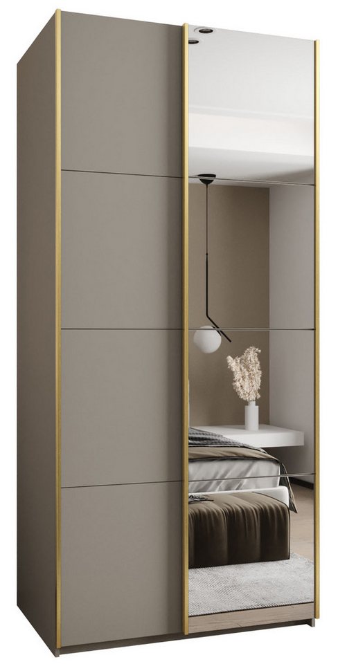 ABIKS MÖBEL Schwebetürenschrank LUX 3 hoher Schlafzimmerschrank - mit Spiegel Kleiderstange, Regalen ABIKS MÖBEL Schwebetürenschrank LUX 3 hoher Schlafzimmerschrank - mit Spiegel Kleiderstange, Regalen von ABIKS MÖBEL