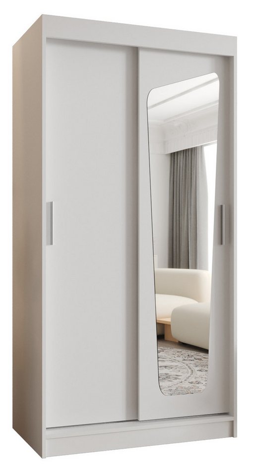 ABIKS MÖBEL Schwebetürenschrank MOKA Schlafzimmerschrank, mit Spiegel, Kleiderstange und Regalen von ABIKS MÖBEL