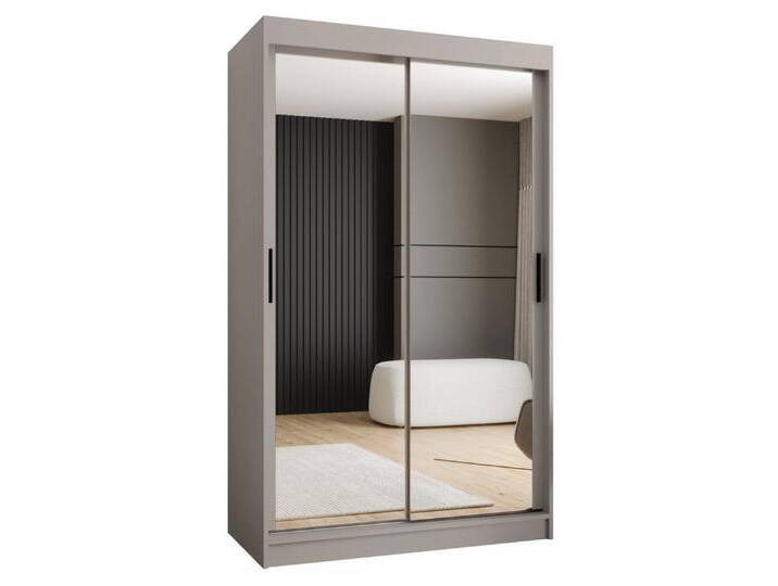 ABIKS MÖBEL Schwebetürenschrank RUBINO T 120 Schlafzimmerschrank mit Schiebetüren Kleiderstange Regale, TOKYO 3 von ABIKS-MÖBEL