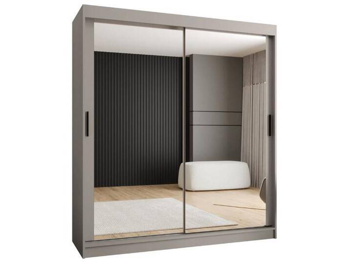 ABIKS MÖBEL Schwebetürenschrank RUBINO T 180 Schlafzimmerschrank mit Schiebetüren Kleiderstange Regale, TOKYO 3 von ABIKS-MÖBEL