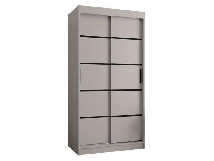 ABIKS MÖBEL Schwebetürenschrank RUBINO V 100 Schlafzimmerschrank mit Schiebetüren Kleiderstange Regale, VERONA 1 von ABIKS-MÖBEL