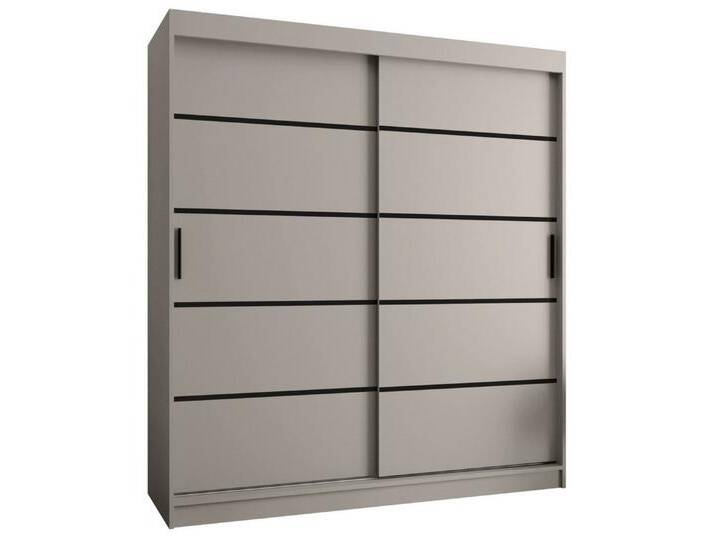 ABIKS MÖBEL Schwebetürenschrank RUBINO V 180 Schlafzimmerschrank mit Schiebetüren Kleiderstange Regale, VERONA 1 von ABIKS-MÖBEL