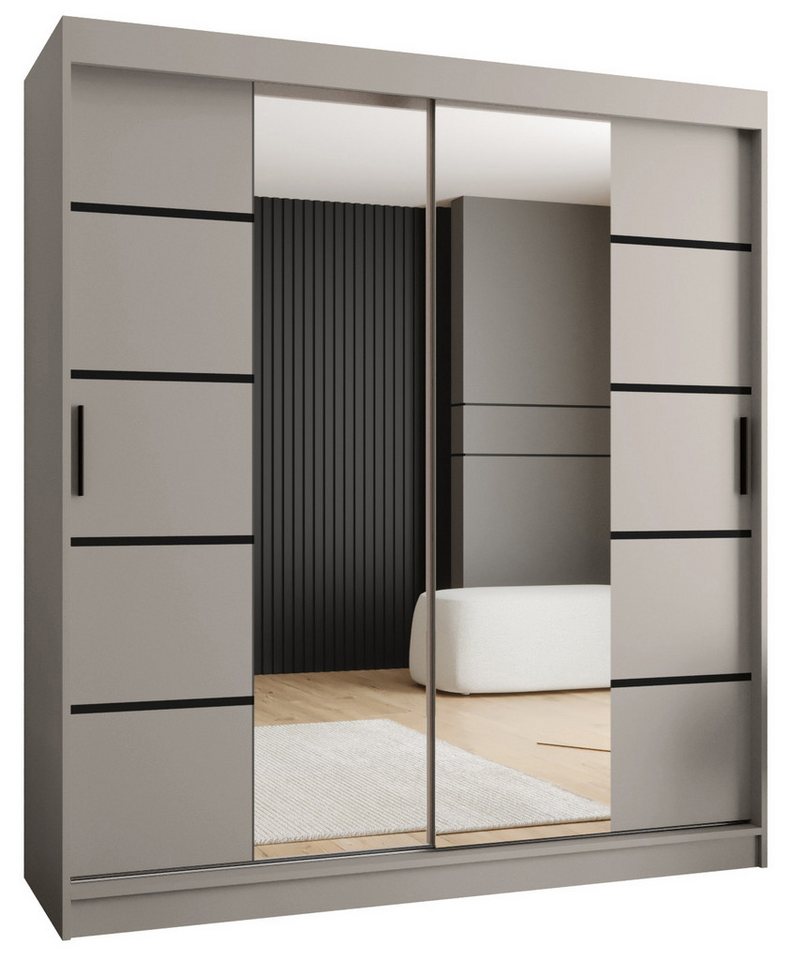 ABIKS MÖBEL Schwebetürenschrank RUBINO V 180 Schlafzimmerschrank mit Schiebetüren Kleiderstange Regale ABIKS MÖBEL Schwebetürenschrank RUBINO V 180 Schlafzimmerschrank mit Schiebetüren Kleiderstange Regale von ABIKS MÖBEL