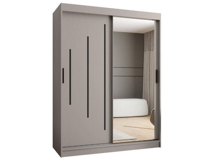 ABIKS MÖBEL Schwebetürenschrank RUBINO Y 150 Schlafzimmerschrank mit Schiebetüren Kleiderstange Regale, YORK 2 von ABIKS-MÖBEL