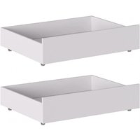 2er-Set Unterbettschubladen 100,5x68 cm mattweiß - Graz von ABITARE