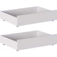 2er-Set Unterbettschubladen 100,5x68 cm mattweiß - Graz von ABITARE