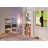 Abitare - Bücherregal 60x30x180 cm mattweiß mit fünf Regalen - Cipro von ABITARE