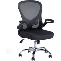 Abitare - CDrehbarer Bürostuhl aus dunkelgrauem Stoff mit verstellbarer Höhe und Armlehnen von ABITARE