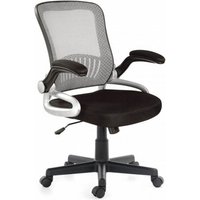 Abitare - Drehbarer Bürostuhl aus grauem und silbernem Stoff mit verstellbarer Höhe und Armlehnen von ABITARE