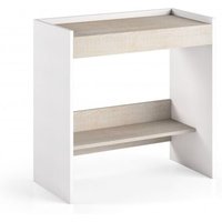 Abitare - Schreibtisch 80x40 cm Esche weiß und Eiche mit Schublade und Regal -Sombor von ABITARE