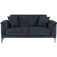 Abitare - Zweisitzer-Schlafsofa 174 x 85 cm aus dunkelgrauem Stoff - Oglio Abitare - Zweisitzer-Schlafsofa 174 x 85 cm aus dunkelgrauem Stoff - Oglio von ABITARE