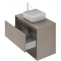 Abitare - copy of Waschtisch mit polierter weißer Keramikschale - Rauch von ABITARE