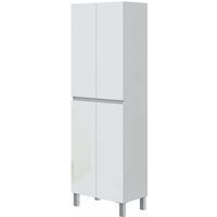 Standbadezimmer-Waschtisch, 60x35x182 cm, weiß glänzend, mit 4 Türen - Dafne Standbadezimmer-Waschtisch, 60x35x182 cm, weiß glänzend, mit 4 Türen - Dafne von ABITARE