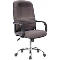 Drehbarer Bürostuhl aus dunkelbraunem Stoff mit verstellbarer Höhe und Armlehnen Drehbarer Bürostuhl aus dunkelbraunem Stoff mit verstellbarer Höhe und Armlehnen von ABITARE
