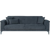 Dreisitzer-Schlafsofa 228 x 85 cm aus dunkelgrauem Stoff - Oglio von ABITARE